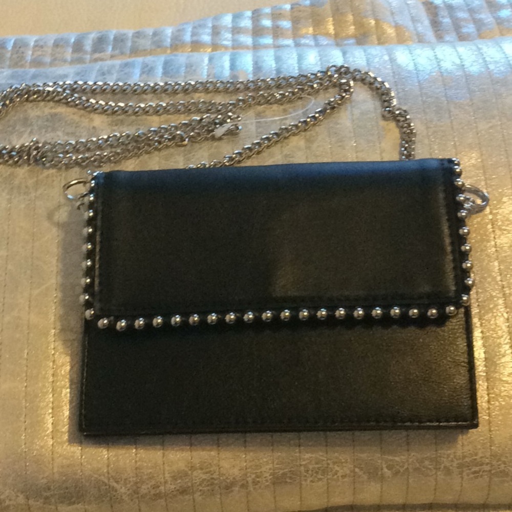 Zara Black Crossbody Wallet Clutch 3 Comparments